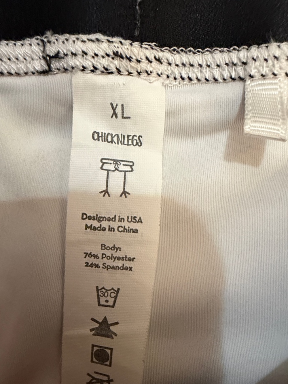 CHICKNLEGS Shorts Blue Lucky Pattern NWOT - Picture 6 of 7